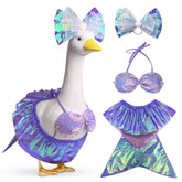 Pextian mermaid dress on a 23-inch goose for whimsical outdoor decor