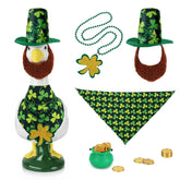 Pextian St Patrick's bandana on porch goose adds festive curb appeal.