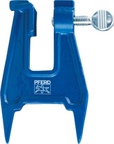 PFERD chainsaw bar filing vise in outdoor use for field sharpening