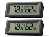 PFTTDD hygrometer with a clear display and easy readability from a distance.