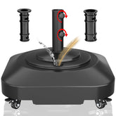 PGGP patio umbrella base with wheels for easy movement and placement