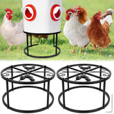 Phepetroll 2-piece metal stand for chicken feeder showing sturdy base and stability