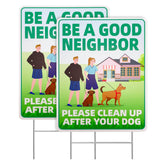 Philoch clean up after your dog sign 12x9 inches, double-sided for clear visibility.