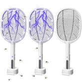 Phosooy 3-pack electric fly swatters ready for quick indoor use.
