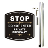 Phyabe Stop Do Not Enter driveway sign on stake improves outdoor visibility.