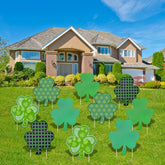 PhyLence St. Patrick's shamrock yard sign 01 enhances curb appeal with vibrant green outdoors