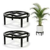 Phyluckny heavy-duty metal plant stand 2-pack supports large pots safely.