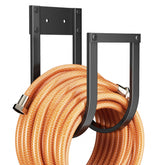 PickPiff garden hose holder wall mount, two-pack, secure outdoor storage.