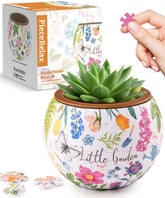 PieceRelax 3D puzzle flowerpot with 80 pieces creates a playful indoor display for succulents.