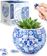 PieceRelax 3D puzzle planter with interlocking pieces for a striking indoor display.