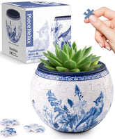 PieceRelax 3D puzzle planter closeup showing interlocking pieces for sturdy build