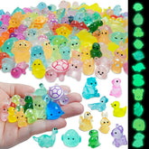 Piemow mini resin duck in bright color for fairy gardens and aquariums