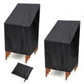 PIKAMAO outdoor chair covers protect stackable chairs from rain and dust.