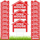 Pinkunn open house sign 12x16, double-sided for improved visibility.