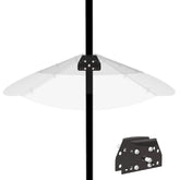 PirateAnt 24-inch squirrel baffle mounted on a pole for wider protection against rodents.