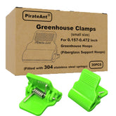 PirateAnt greenhouse clamps secure nets and hoops in a 30-piece set.