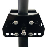 PirateAnt metal squirrel baffle pole holder demonstrates universal fit for 0.4–2 inch poles.