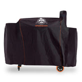 Pit Boss Sportsman 1100 grill cover front view protects against weather and dust.