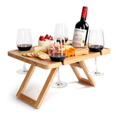 Piticco outdoor wine picnic table folding for easy transport and storage