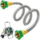 PJT female-to-female 4ft hose connector extending a garden hose in use