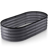 Plant & Plot galvanized raised garden bed ready for quick outdoor assembly