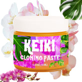Plant Joy Keiki Paste jar closeup showing easy growth activation for orchids and houseplants.