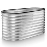 Plant & Plot galvanized raised bed 4x2x2ft for durable outdoor gardening