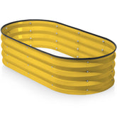 Plant & Plot galvanized raised bed front view, ideal for versatile vegetable, flower, or herb gardening.