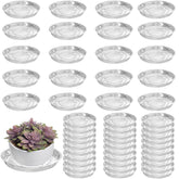 Planterhoma 4-inch clear saucer protects floors from water and soil runoff.