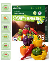PLANTMEW six-pack heirloom pepper seeds collection box for vibrant harvests