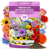 PlantMeW wildflower seed mix pack ready to plant for a vibrant backyard meadow.