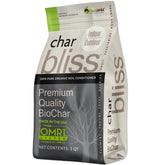 Plantonix Char Bliss 1 Qt packaging showing OMRI-listed biochar for soil improvement
