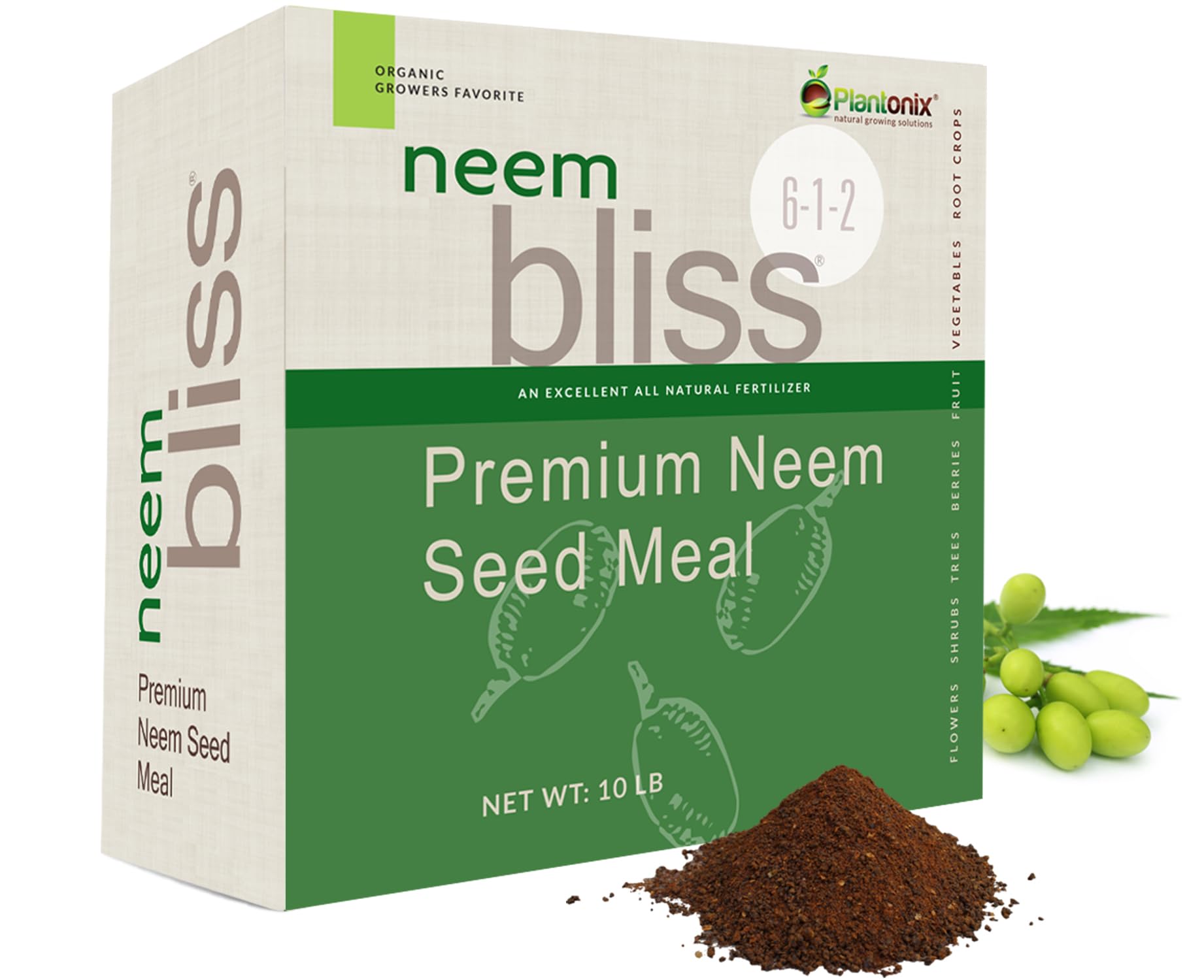 Plantonix Neem Bliss 10lb bag for nutrient-rich soil and steady nutrient release