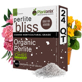 Plantonix Perlite Bliss in a 24 qt bag improves soil structure for indoor and outdoor plants.