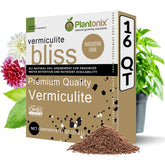 Plantonix Vermiculite Bliss 16qt bag boosts moisture retention for healthier roots.