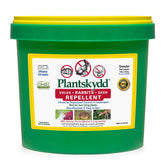 Plantskydd animal repellent 8 lb pail deters deer and other herbivores in outdoor spaces.