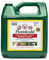Plantskydd liquid bottle 1.3 gallon ready for deer and herbivore protection in gardens.