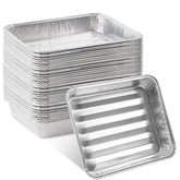 PLASTICPRO grill liner 50-pack with ribbed surface for cleaner grilling.