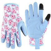 PlayWO women's gardening gloves with microfiber palm for durable grip during tasks