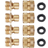 PLG brass quick-connect front view shows sturdy construction for daily garden tasks.