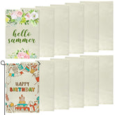 PLULON blank burlap flags set 12x18 ready for customized designs in your garden.