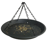 Pmsanzay bird feeder hanging tray keeps seed tidy and reduces mess.
