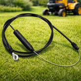 Podoy 584243501 clutch cable closeup shows durable build for reliable lawn tractor operation.