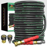 POHIR 100ft 3/8in quick-connect hose with extended reach and secure connections