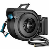 PolarcoForgeco retractable hose reel 90ft wall mount for tidy outdoor spaces