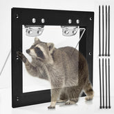 POLXIYY raccoon one-way eviction door enables humane exit for trapped animals in attics.