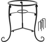 Polyjkl gazing ball stand with sturdy three-leg base for outdoor stability