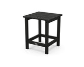 POLYWOOD Long Island 18-inch Side Table black, top view for outdoor entertaining and drinks.