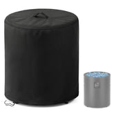 POMER fire column cover protecting a 24-inch round pit from rain