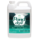 PondBliss Mountain Blue dye pour action for quick pond color enhancement